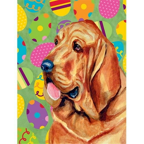 11 x 15 in. Bloodhound Easter Eggtravaganza Garden Size Flag