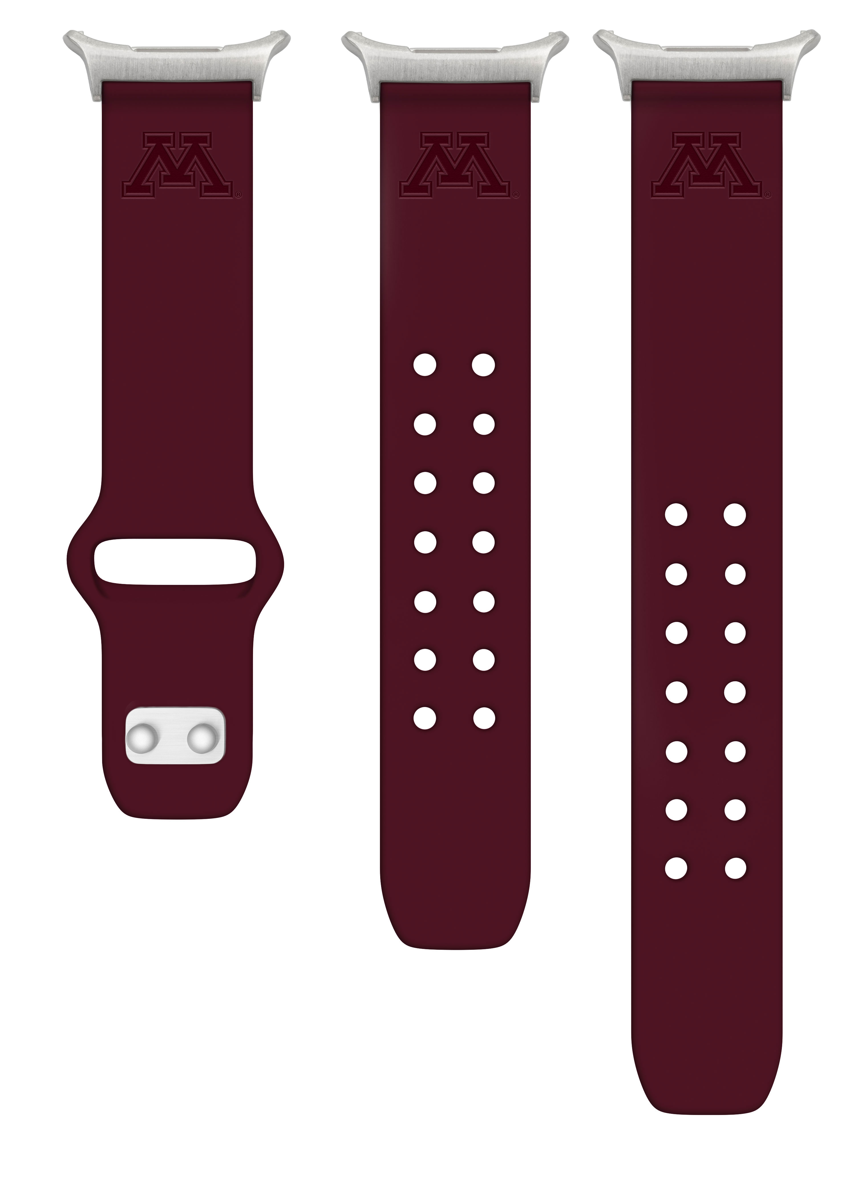Golden Gophers Engraved Silicone Unisex Watch Band for Samsung Galaxy Watch Ultra 47mm (Maroon) by Affinity Bands