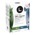thumbnail image 2 of L. Tampons, Regular/Super Absorbency, Made with Organic Cotton, 18 Count, 2 of 2
