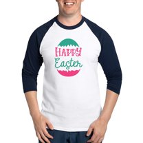 CafePress - Happy Easter Baseball Jersey - Cotton Baseball Jersey, 3/4 Raglan Sleeve Shirt