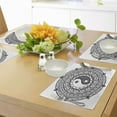 thumbnail image 4 of Ambesonne Japanese Place Mats Set of 4, Ying Yang, Standard Size, Black White, 4 of 6