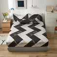 thumbnail image 3 of Fitted Sheet With Elastic Band Plaid Polygon Pattern Gothic Bedding Sheets Luxury Bedspreads For Double Bed 180x200cm, 3 of 3