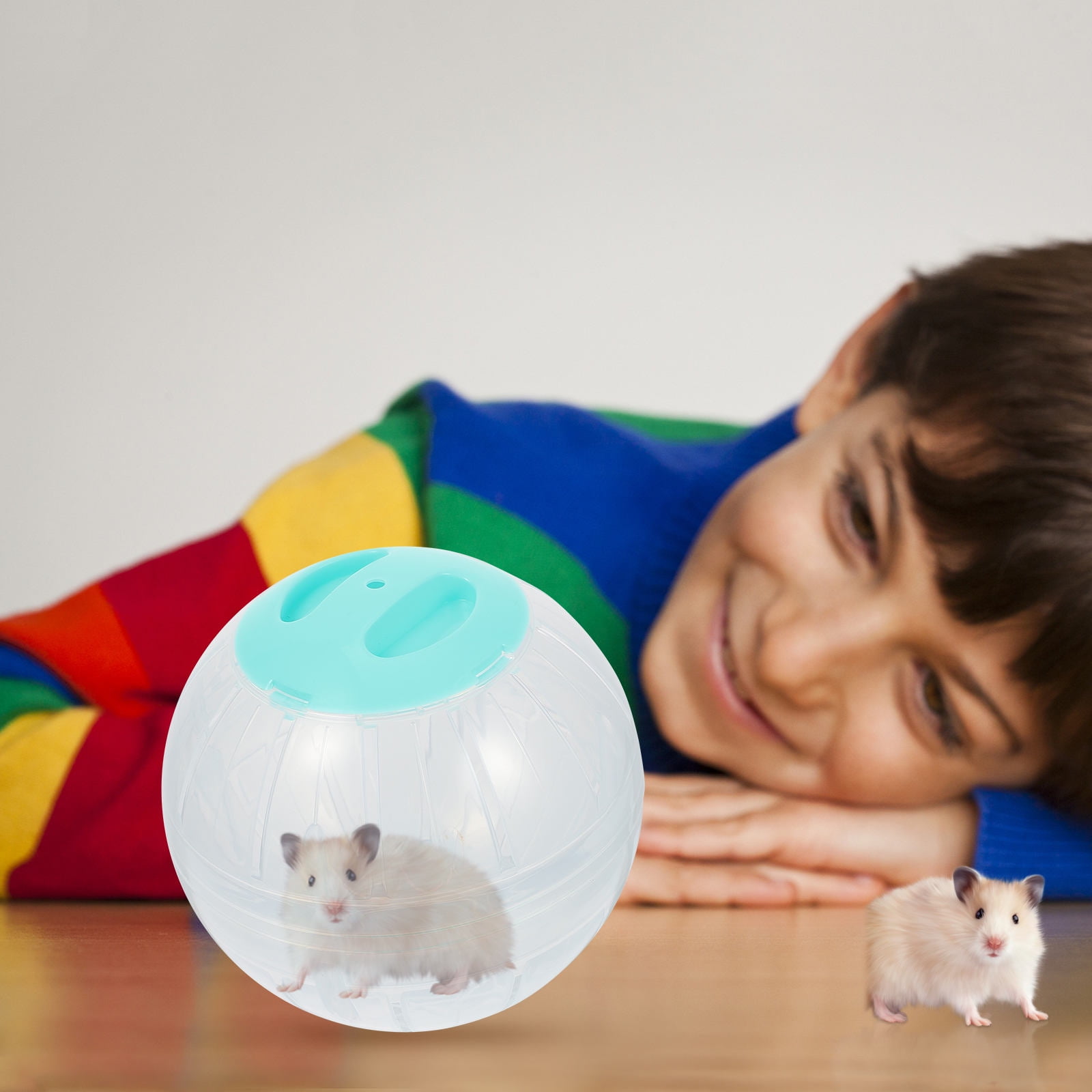 OUNONA Plastic Hamster Exercise Ball 2pcs 14.5cm for Small Hedgehog Mouse