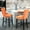 Orange, variant on Velvet Upholstered Barstools with Tufting | Ideal for Casual Dining | Luxurious Velvet & Steel Spring | Supports Heavy Weight