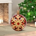 thumbnail image 5 of Hvmvliv Giant Christmas Inflatables Outdoor Christmas Inflatable Decorative Pvc Balls Snowflake Pattern Christmas Inflatable Decorations Outdoor 1.98 ft, Red, 5 of 6