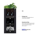 thumbnail image 4 of WORTH 30" Tall Tree Planter, Black with Leaves Pattern Metal Square Plant Pots, Indoor Outdoor Tall Large Outdoor Planter for Gardening Patio Living Room Courtyard, 4 of 7