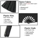 thumbnail image 3 of Abanico de mano de seda plegable TIHOOD Chinese Tai Chi Black x2, 3 of 4