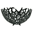 thumbnail image 2 of Bergamo Art 17" Decorative Handmade Aluminum Modern Bird Nest Bowl in Black, 2 of 6