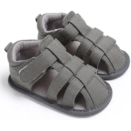 

Cathery Baby Summer Sandals Soft Sole Cute Solid Color Non-slip Stick On Shoes