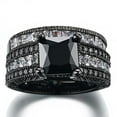 thumbnail image 6 of Black Matching Rings His and Her Rings Couple Rings 1.5 ct CZ Wedding Ring Sets, 6 of 7