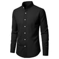thumbnail image 7 of sogami Men's Wrinkle Free Dress Shirt Band Collar Long Sleeve Button Down Formal Shirt, 7 of 7