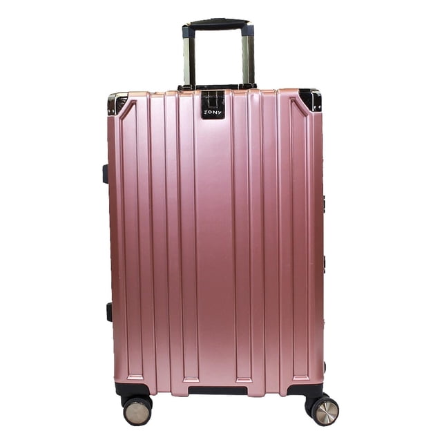 MALETA JON T091 24' ROSA MIGUEL PETACAS Maleta tipo baul policarbonato aluminio doble chapa TSA ruedas 360