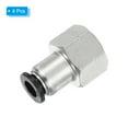 thumbnail image 3 of Unique Bargains 4 Pcs 1/4 Inch OD Tube to 1/4 Inch NPT Female Thread Push to Connect Fittings, 3 of 7