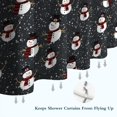 thumbnail image 6 of Black Christmas Snowman Pattern Shower Curtain 72"x84" ,Bathroom Decorative Shower Curtains Set with 12 Hooks,Modern Waterproof Washable Shower Curtain, 6 of 6