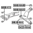 thumbnail image 2 of Febest FRONT BUSHING, FRONT CONTROL ARM # MAB-NA4S OEM MR594325, 2 of 2