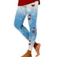 thumbnail image 2 of MKLEKYY Leggings de compresión para mujer Leggings con estampado de copos de nieve navideños de cristal rojo para mujer para uso deportivo, 2 of 4