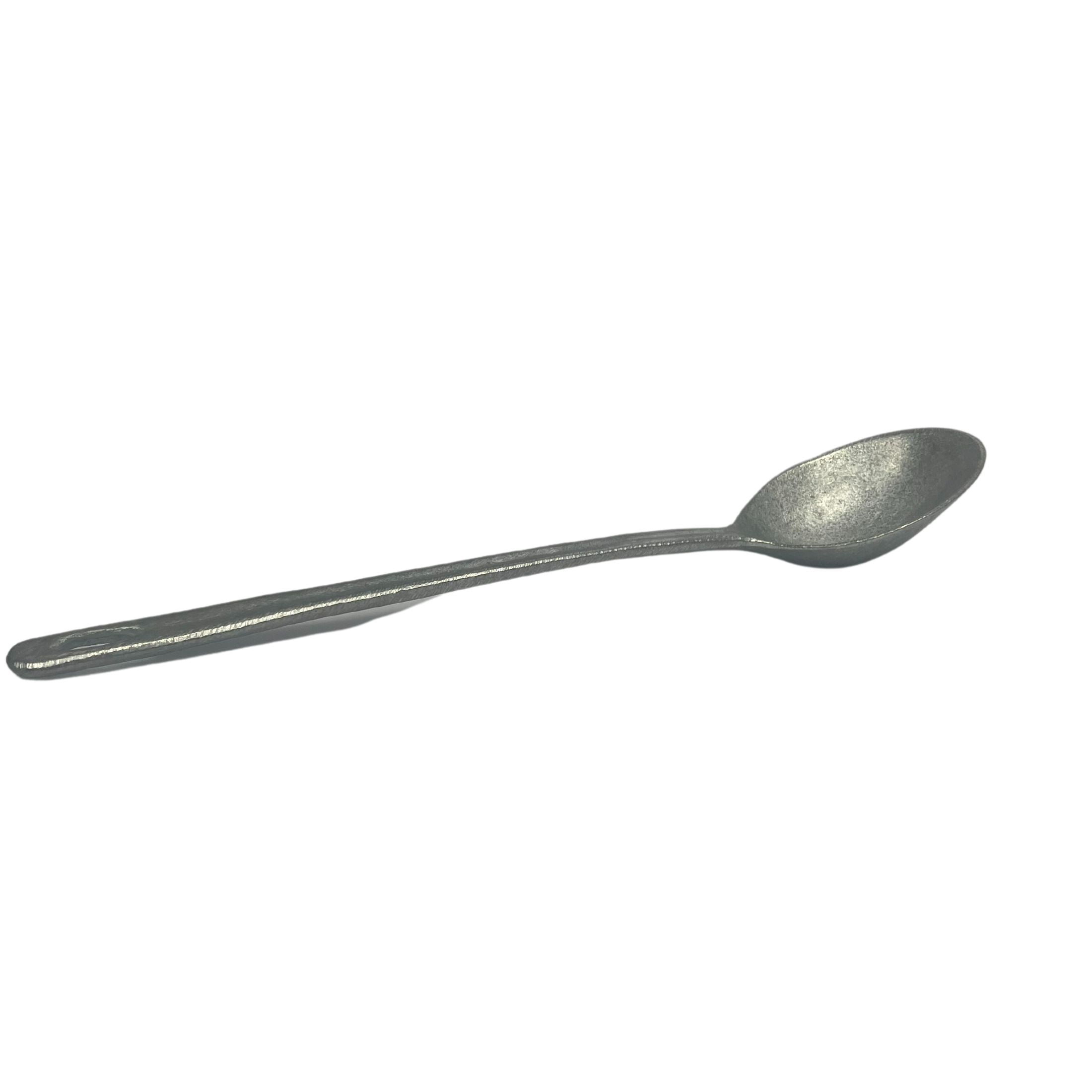 Cocina Criolla 19in Long Cast Aluminum Silver Solid Spoon