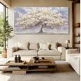 thumbnail image 6 of Large White Trees of Life Canvas Wall Art, Creative Trees Decor Painting Canvas Print for Living Room, Bedroom, Office Decorations, Gifts for Men, 6 of 7