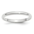 thumbnail image 5 of 10K White Gold 2.5mm Half Round Band Ring Size 10, 5 of 7