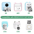 thumbnail image 4 of 40PCS Mini Printer Paper, Thermal Sticker Paper,Self-Adhesive,Mini Thermal Printer Paper,Notes,Black on White,5.7x2.5cm,40 roll x Printer Paper,White, 4 of 8