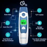 Forehead and Ear Thermometer for Baby, Fast Reading with Fever Alarm & Memories Recall