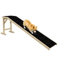 thumbnail image 3 of Hommoo Dog Ramp for Bed, Pet Ramp for Dogs with Non-Slip Carpet and Top Platform, 74" x 16" x 25",Natural, 3 of 7