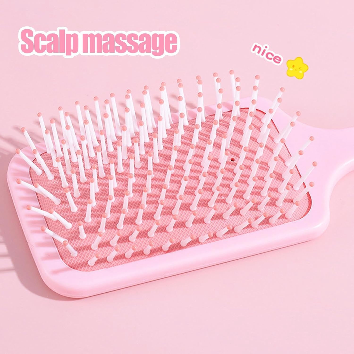 Paddle Brush - Wet Hair Brush, Soft Flexible Bristles, Comfortable Scalp Massage Comb, Detangling and Styling Tool | Perfect for Thick, Thin, Curly, Long, Short, Wet or Dry Hair, Salon and Home