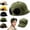 Green, variant on Aviator Goggle Baseball Cap, Vintage Goggle Hats, Attached Sunglasses, Curved Visor, Casual Style, Goggle Caps
