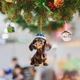 thumbnail image 5 of Dachshund Goat Elk Pig Christmas Ornament - Funny Farm Animal Acrylic Decor for Christmas Tree & Car, Cute Animal Pendant Gift, 5 of 8