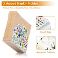 thumbnail image 5 of Yayeee Napkin Holder for Table Kitchen Paper Tissue Organization, Blue Wildflower Pattern, 5 of 8
