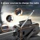 thumbnail image 2 of 10000mAh Emergency Solar Crank Radio, AM FM Weather Radio, Digital Display, 3-Way Powered Crank, Solar Radio with Type Charger, Flashlight, Reading Li, 2 of 4