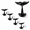Black, variant on Black Whale Tail Wall Hooks Set of 5 Heavy Duty Mounted Decorative for Coats Towels Robes