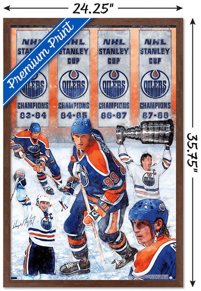 Wayne Gretzky - Banners Wall Poster, 22.375" x 34", Framed