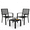 Black, variant on WildBreak 3 Piece Outdoor Patio Bistro Dining Set, 1 Metal Table & 2 Patio Chairs, Black