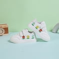 thumbnail image 6 of Ticikt Unisex Babies' Hook & Loop Court Sneakers Baby Boy Girl Non- Sneakers Comfort Running Outdoor Activities,Color:WH3,Size:3.5-4 Years, 6 of 9