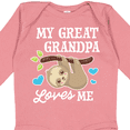 thumbnail image 4 of Inktastic My Great Grandpa Loves Me with Sloth and Hearts Boys or Girls Long Sleeve Baby Bodysuit, 4 of 5