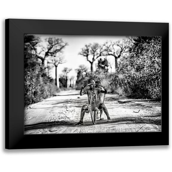 Tagliarino, Marco 14x11 Black Modern Framed Museum Art Print Titled - Having Fun Among Baobabs