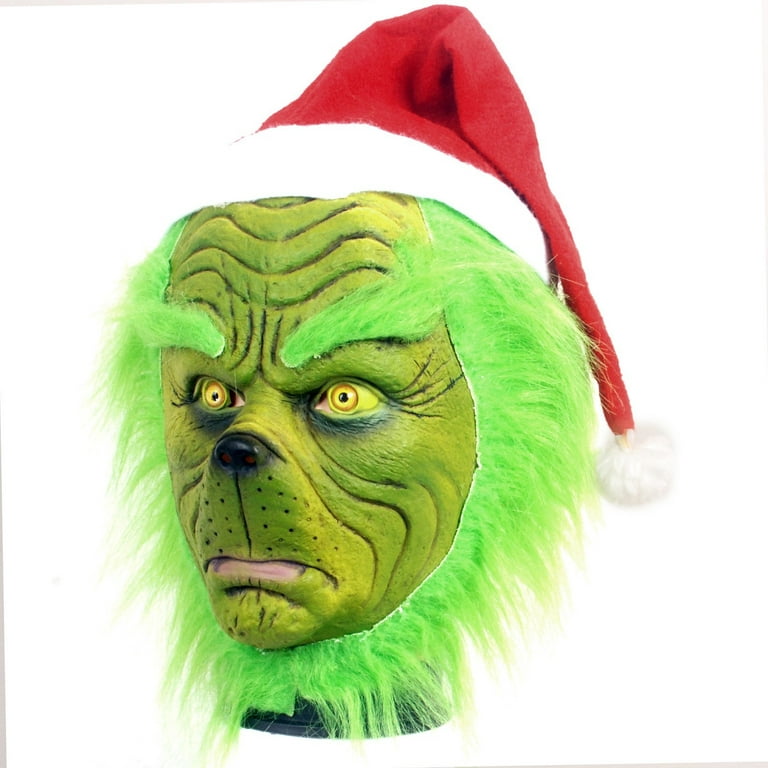 The Grinch Mask Christmas Masquerade Mask Latex Green Costume