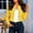 Yellow, variant on YVNAURA Blazer Jackets for Women Stand Collar Cropped Double Breasted – Open Front Slim Long Sleeve Lightweight Business Casual Work Office Coat with Pockets, Khaki,L