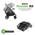 Joovy Scooter X2 Double Stroller with Snack Trays Charcoal