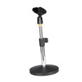 thumbnail image 3 of Yinanstore Support de Micro Robuste à Hauteur Réglable Accessoires Noir Support Professionnel pour Performance Réunions Studio Chant Argent, 3 of 8