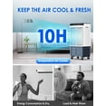thumbnail image 5 of Air Choice Evaporative Air Cooler, 1800CFM Swamp Cooler with 12H Timer, Remote Control, 110° Oscillation & 5.3 Gal Water Tank, 4 Ice Packs, 3 Speeds, 3-in-1 Evaporative Cooler for Outdoor Indoor Use, 5 of 7