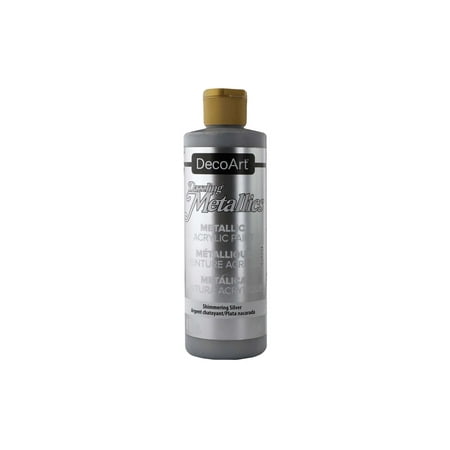 UPC: 0016455170601 | Decoart Dazzling 8 oz Shimmering Silver Metallic Acrylic Craft Paint