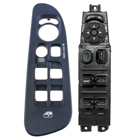 Driver Front Power Window Master Switch Dark Blue Bezel Replacement for 02-05 Dodge Ram Pickup Truck