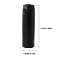 thumbnail image 3 of Insulated Stainless Steel Water Bottle 450ml Leakproof Handle Bounce Cover Portable Hot Cold Beverage Cup for Commuting Travel, UKHBMC | Black, 3 of 6
