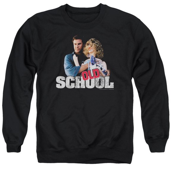 Old School Frank And Friend Adult Crewneck Sweatshirt Black