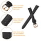 thumbnail image 4 of Correas de reloj de cuero Uxcell de 12 mm, correa de cuero de grano fino, reemplazo de piel de vaca, correa de reloj para mujeres y hombres, tono negro y oro rosa, 4 of 6