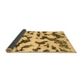thumbnail image 2 of Ahgly Company Indoor Square Abstract Brown Modern Area Rugs, 7' Square, 2 of 4