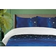 thumbnail image 2 of Ambesonne Checkered Duvet Cover Set, Starry Night Checkered, Queen, Sky Blue Dark Lavender, 2 of 4