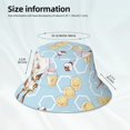 thumbnail image 6 of Kll Cute Gnome Bee Collects Honey Bucket Hat For Women Men Packable Travel Beach Sun Hat Outdoor Rave Accessories Reflective Fisherman Cap, 6 of 9